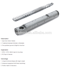 parallel twin conical screw barrel
